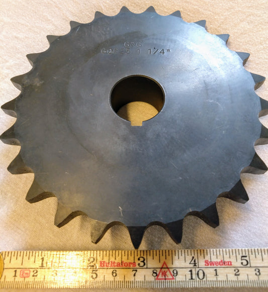 5200: Tannhjul, #60, 25T x 1 1/4” boring