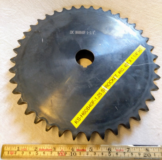 5200: Tannhjul, #60, 40T x 1 1/4”HT boring